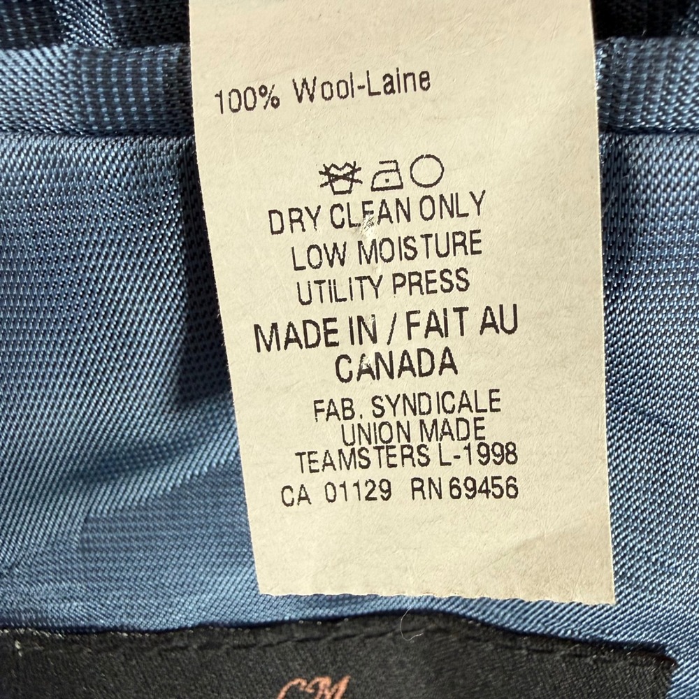 Carlo Mandrone Sport Coat 44R Brown Blue Windowpane Wool Blazer Canada 026498118 - Picture 8 of 12